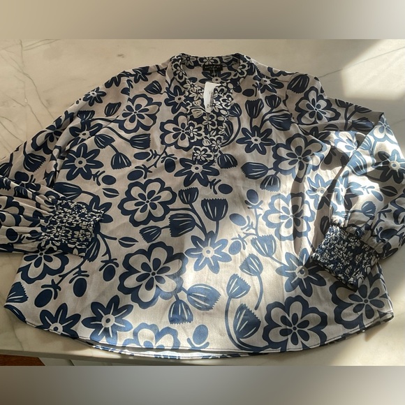 Current Air Los Angeles  + Anthropologie Floral Blouse Sz S NWT - Picture 8 of 10